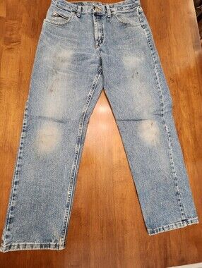 Mens Broken-in Relaxed Fit Wrangler Jeans 100% Cotton - 32x30